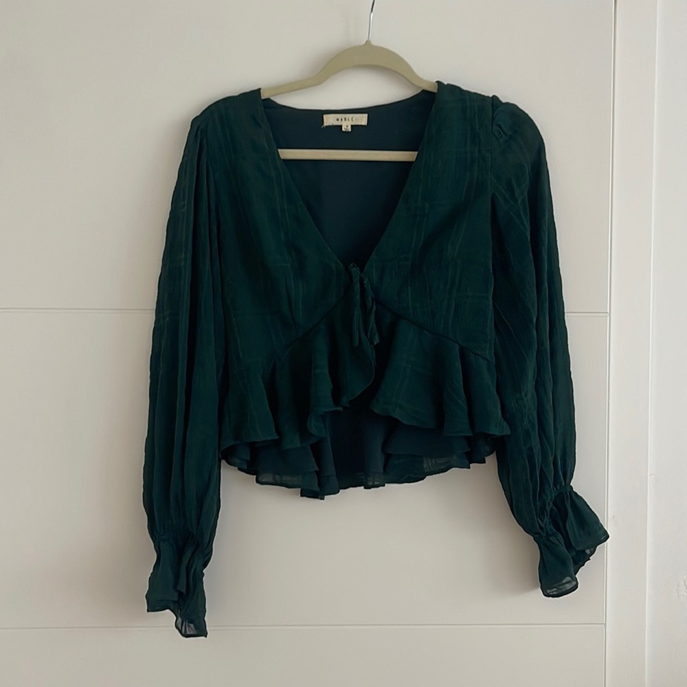 Ruffle tie top